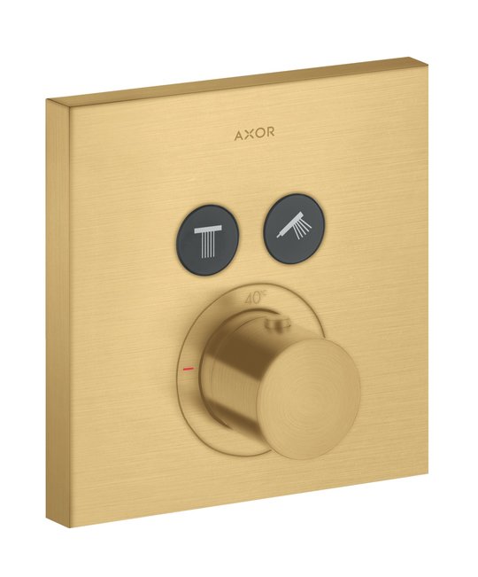 Термостатический смеситель на 2 потребителя Axor MyEdition, Brushed Gold Optic (36715250) Для ванны, Для душа Золото