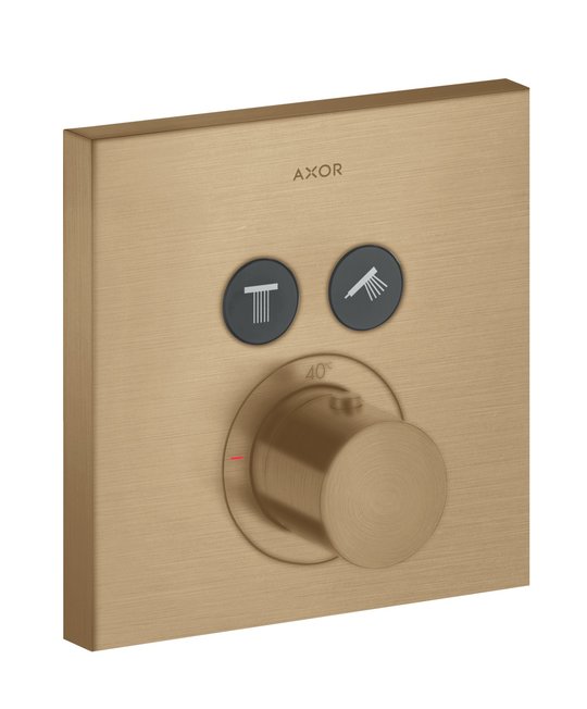 Термостатический смеситель на 2 потребителя Axor MyEdition, Brushed Bronze (36715140) Для ванны, Для душа Бронза