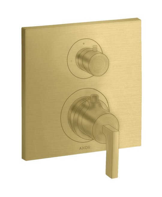 Термостатический смеситель на 2 потребителя Axor Citterio, Brushed Brass (39720950) Для ванны, Для душа Латунь