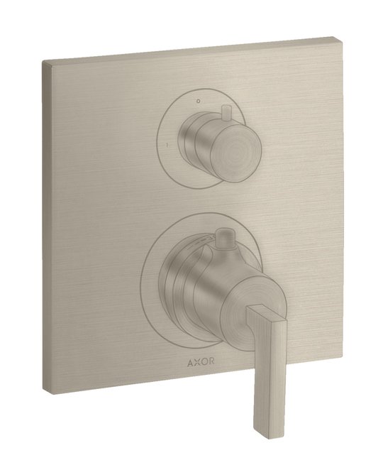 Термостатический смеситель на 1 потребитель Axor Citterio, Brushed Nickel (39700820) Для ванны, Для душа Никель