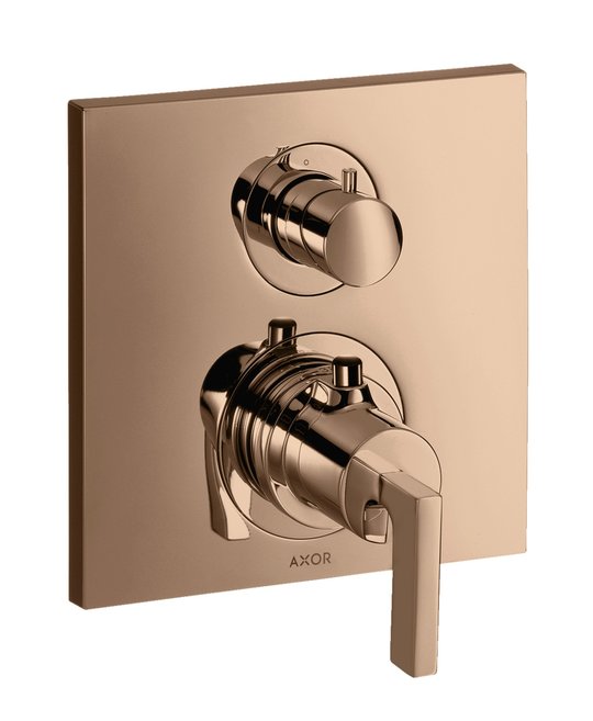 Термостатический смеситель на 1 потребитель Axor Citterio, Polished Red Gold (39700300) Для ванны, Для душа Красное золото