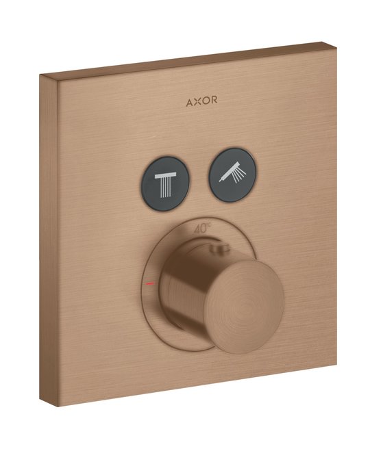 Термостатический смеситель на 2 потребителя Axor MyEdition, Brushed Red Gold (36715310) Для ванны, Для душа Красное золото
