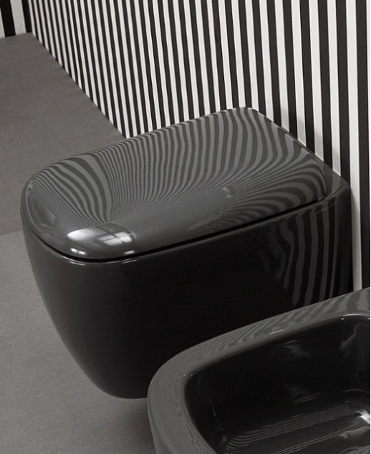 Підвісний унітаз Flaminia Mono, black (MN118) Підвісні 