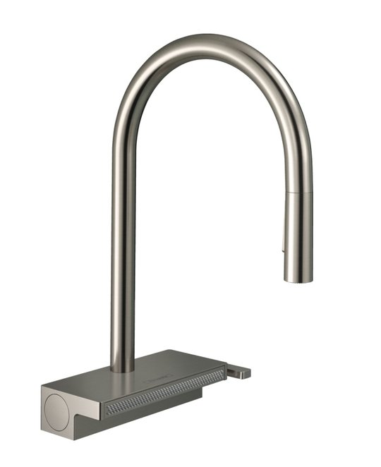 Смеситель для кухни Hansgrohe Aquno Select M81 сталь (73831800) Для кухни Нерж. сталь