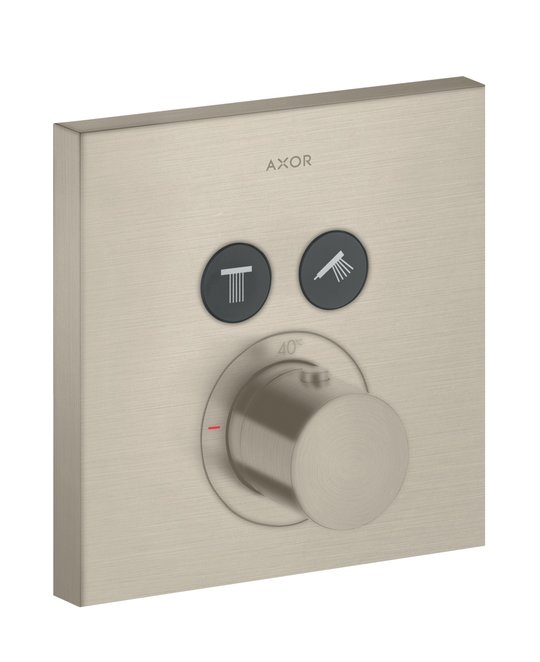 Термостатичний змішувач на 2 споживача Axor MyEdition, Brushed Nickel (36715820) Для ванни, Для душа Нікель