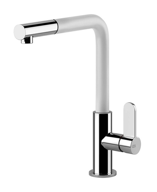 Змішувач для кухні Gessi Kitchen HELIUM, матовий білий / хром(50103-379) Для кухні Хром-білий