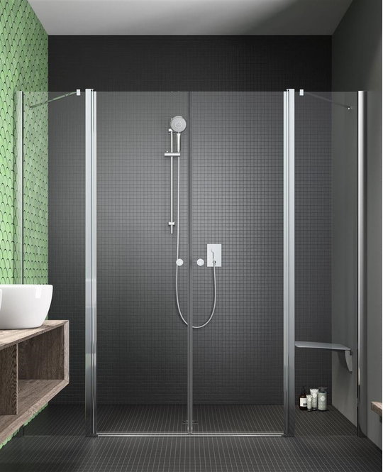 Душові двері Radaway Eos II DWD 1500 (3799930-01-01 + 3799570-01-01) двери Розпашні всередину, Розпашні назовні тон стекла Прозоре 