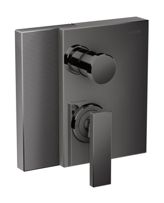 Змішувач прихованого монтажу Axor Edge diamond cut, Polished Black Chrome (46451330) Для ванни, Для душа Чорний глянсовий 