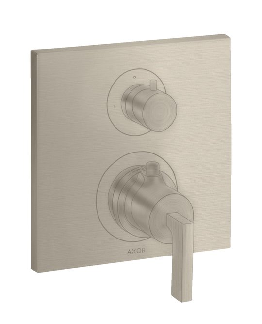 Термостатический смеситель на 2 потребителя Axor Citterio, Brushed Nickel (39720820) Для ванны, Для душа Никель