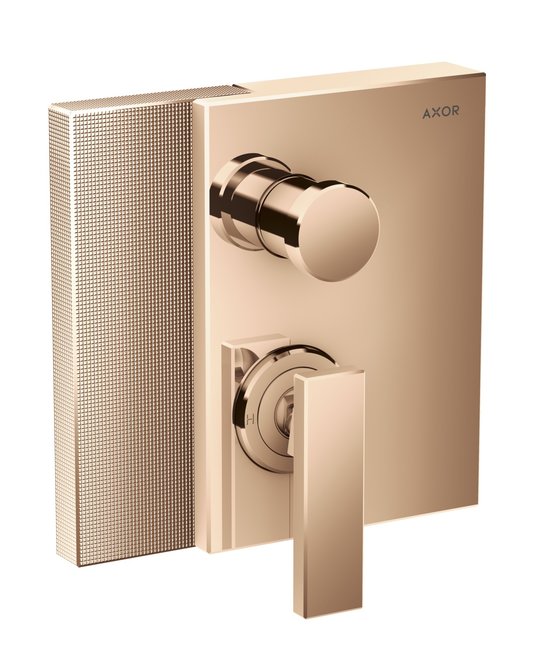 Смеситель скрытого монтажа Axor Edge diamond cut, Polished Red Gold (46451300) Для ванны, Для душа Красное золото