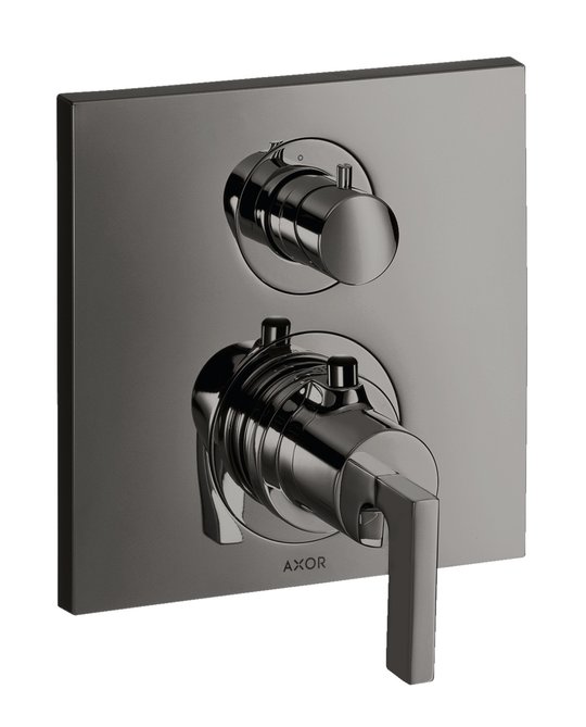 Термостатический смеситель на 1 потребитель Axor Citterio, Polished Black Chrome (39700330) Для ванны, Для душа Черный