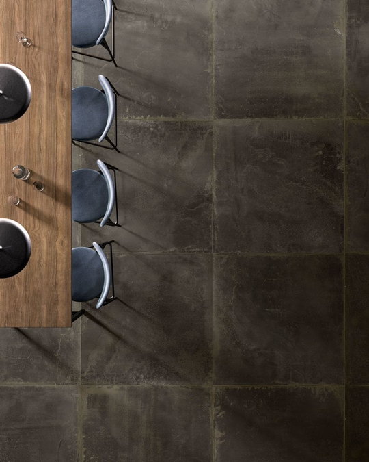 Плитка Sant'agostino Oxidart Black 60 * 60 (CSAOXBLA60) Sant'Agostino Для кухні, Для громадських приміщень, Для житлових приміщень, Для вулиці, Для ванної