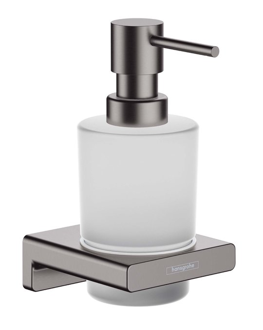 Дозатор рідкого мила Hansgrohe AddStoris, чорний-хром матовий (41745340) Дозатори рідкого мила Hansgrohe