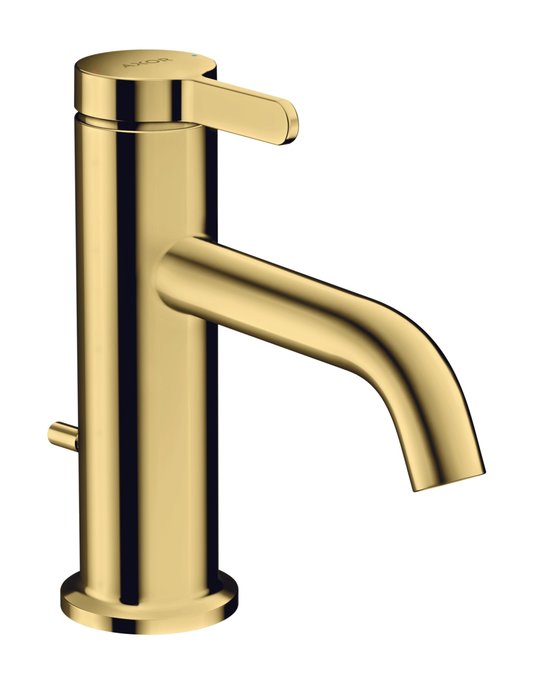 Смеситель для раковины Axor One 70 мм, Polished Gold Optic (48000990) Для раковины Золото