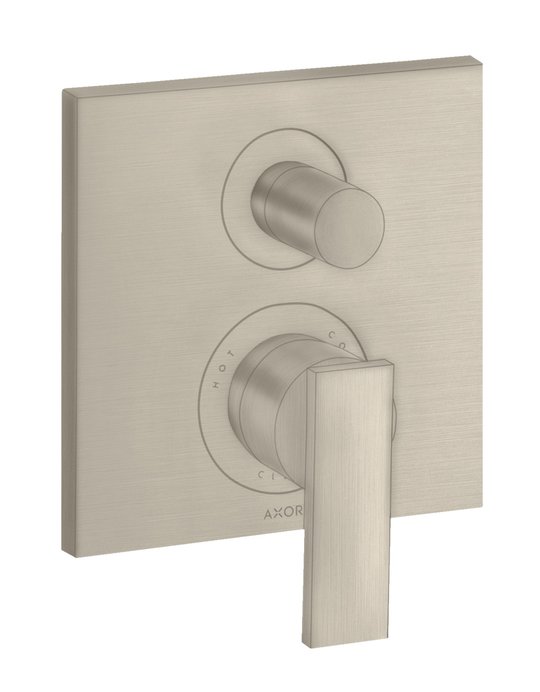 Смеситель скрытого монтажа Axor Citterio, Brushed Nickel (39455820) Для ванны, Для душа Никель