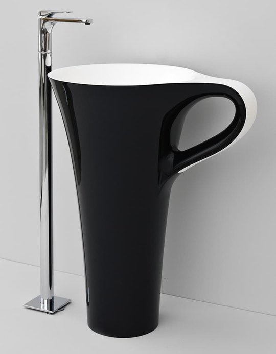 Кам'яна раковина 70 см Artceram Cup, black (OSL004 01; 50) Підлогові 