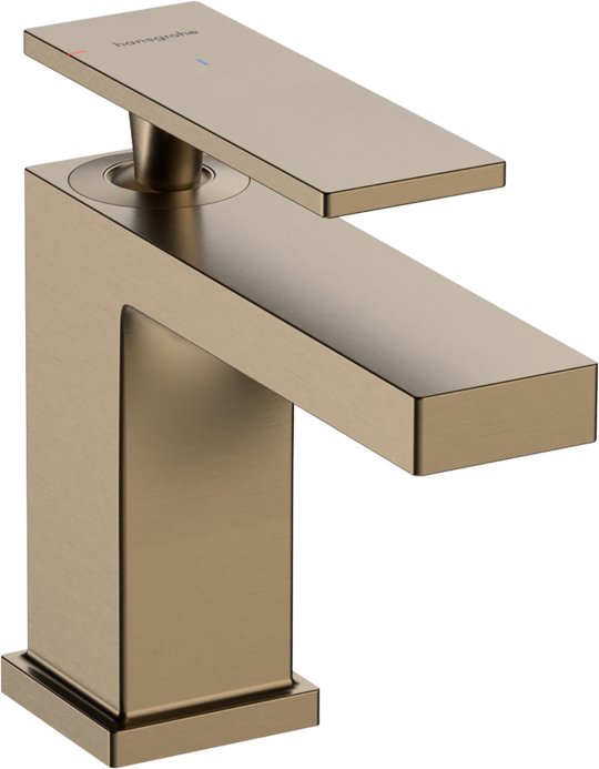 Змішувач для раковини з донним клапаном Hansgrohe Tecturis E 80 CoolStart, бронза (73002140) Для раковини Бронза