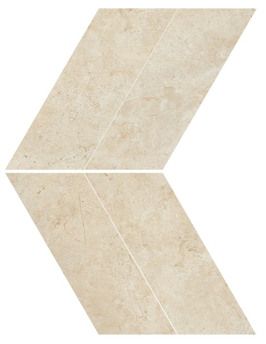 Плитка Atlas Concorde Marvel Stone Cream Prestige Chevron Lappato 22,5 * 22,9 (AS1R) Atlas Concorde Для кухні, Для громадських приміщень, Для житлових приміщень, Для ванної