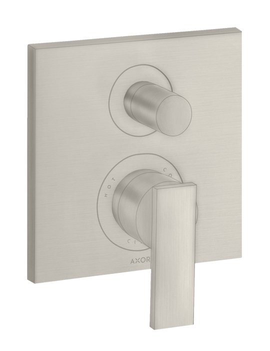 Смеситель скрытого монтажа Axor Citterio, Stainless Steel Optic (39455800) Для ванны, Для душа Нерж. сталь