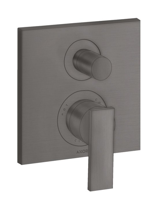 Смеситель скрытого монтажа Axor Citterio, Brushed Black Chrome (39455340) Для ванны, Для душа Черный