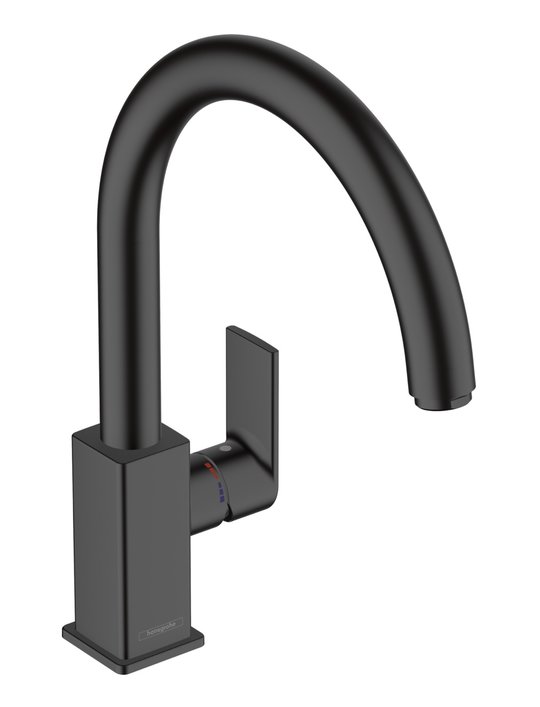 Смеситель для кухонной мойки Hansgrohe Vernis Shape M35, черный матовый (71871670) Для кухни, Для раковины, Для кухонных моек Черный матовый