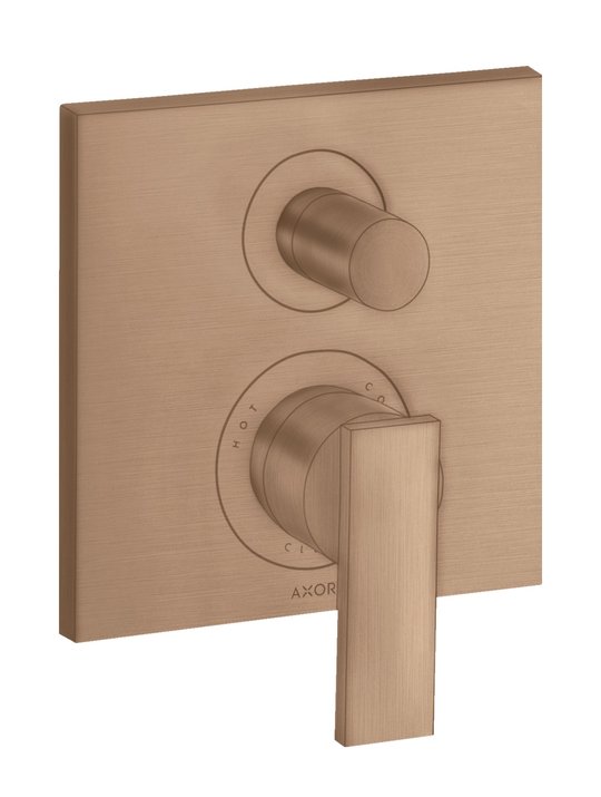 Смеситель скрытого монтажа Axor Citterio, Brushed Red Gold (39455310) Для ванны, Для душа Красное золото