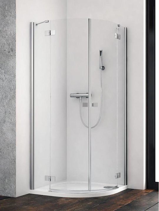 Душова кабіна Radaway Essenza New PDD 80Lx90R (385002-01-01L + 385001-01-01R) Радіусні асиметричні Прозоре