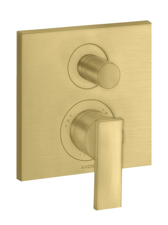 Смеситель скрытого монтажа Axor Citterio, Brushed Brass (39455950) Для ванны, Для душа Латунь