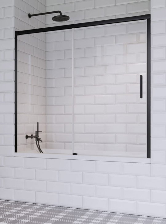 Раздвижная шторка для ванны Radaway Idea Black PN DWJ 180L (10003180-54-01L) Idea Black Раздвижные 