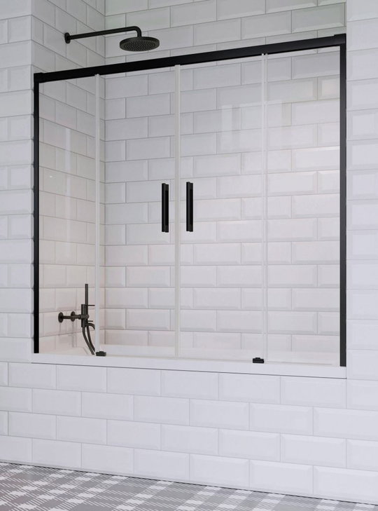 Раздвижная шторка для ванны Radaway Idea Black PN DWD 160 (10004160-54-01) Radaway Idea Black Розсувні