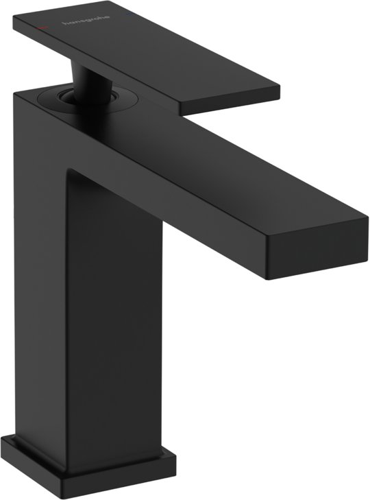 Смеситель для раковины с донным клапаном Hansgrohe Tecturis E 110, черный матовый (73010670) Для раковины Черный матовый