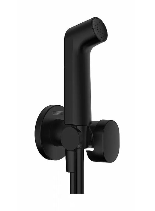 Гигиенический душ Hansgrohe Bidette 1jet S на холодную воду, черный матовый (29230670) Гигиенические души Черный, Черный матовый