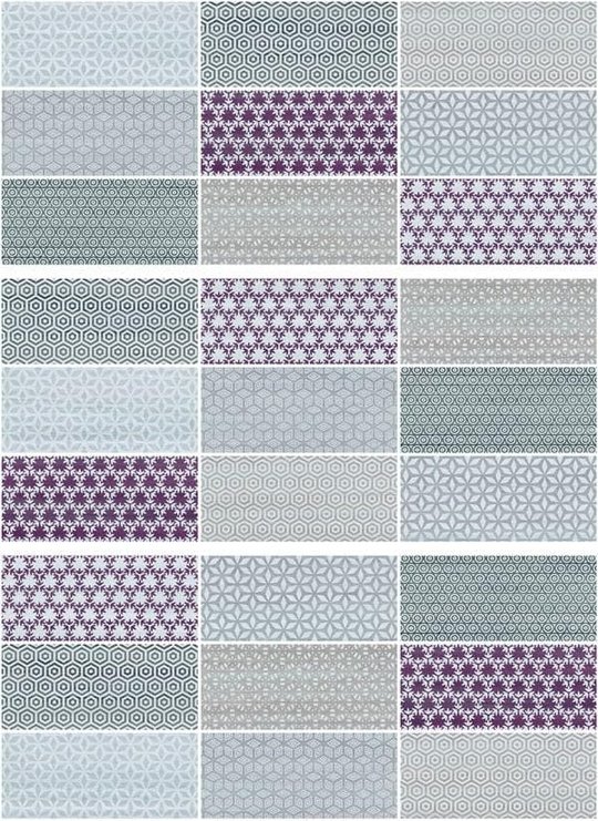 Плитка Dado Ceramica Easy Line Texture Easy (misto 3 pz) 20*45 (303392) Dado Ceramica Для кухні, Для громадських приміщень, Для житлових приміщень, Для ванної