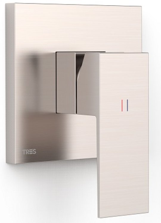 Смеситель Tres Slim Exclusive SLIM-TRES, сталь (10627701AC) Для ванны, Для душа Сталь