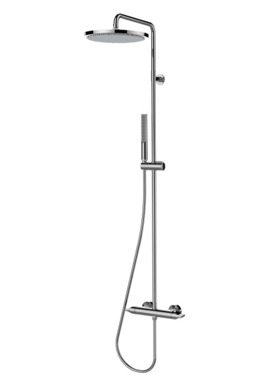Душевая система Bossini Apice, хром (L10508-030) Душевые стойки Белый, Белый матовый