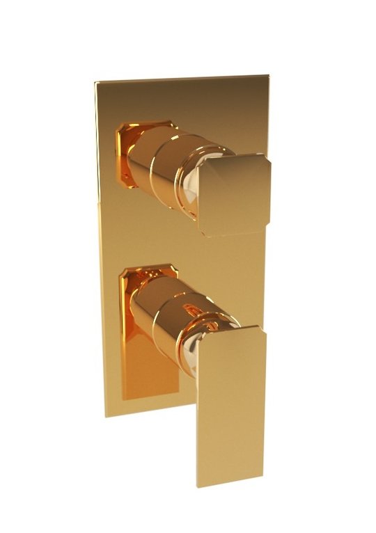Змішувач на 3 споживачі Bugnatese Atelier, PVD золото (9492-PO) Для ванни, Для душа Золото