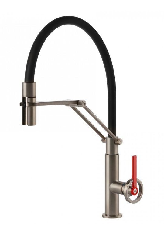 Смеситель для кухни Gessi Kitchen OFFICINE, нержавеющая сталь (60205-149) Для кухни Нерж. сталь