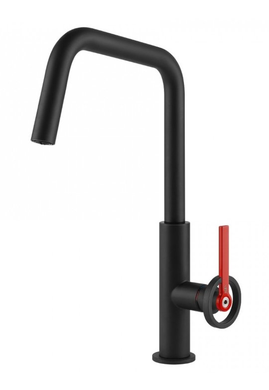 Змішувач для кухні Gessi Kitchen OFFICINE, матовий чорний (60201-299) Для кухні Чорний, Чорний матовий