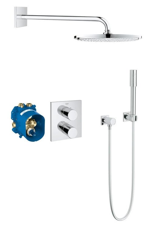 Душевой комплект Grohtherm 3000 Cosmopolitan с душем Rainshower Cosmopolitan 310 (34627000) Душевые комплекты (системы) Хром