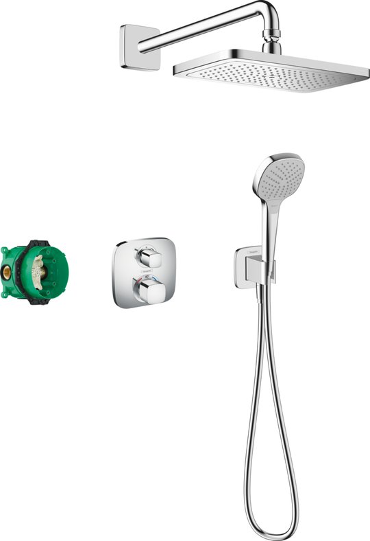 Термостатична Душова система Hansgrohe Croma E, хром (27953000) Душові стійки Хром
