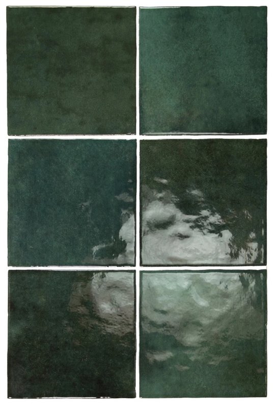 Плитка Equipe Ceramicas Artisan moss Green 13,2x13, 2 (24461) Для кухні, Для ванни, Для громадських приміщень, Для житлових приміщень