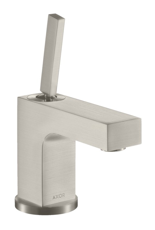 Смеситель для раковины 80 мм Axor Citterio, Stainless Steel Optic (39015800) Для раковины Нерж. сталь