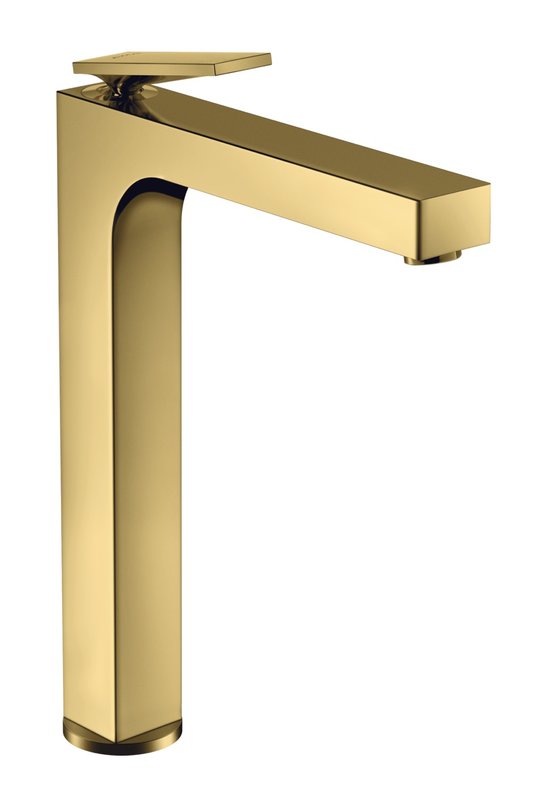 Смеситель для раковины 280 мм Axor Citterio, Polished Gold Optic (39021990) Для раковины Золото