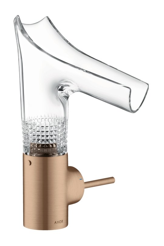 Смеситель для раковины Axor Starck V diamond cut, Brushed Red Gold (12122310) Для раковины Красное золото