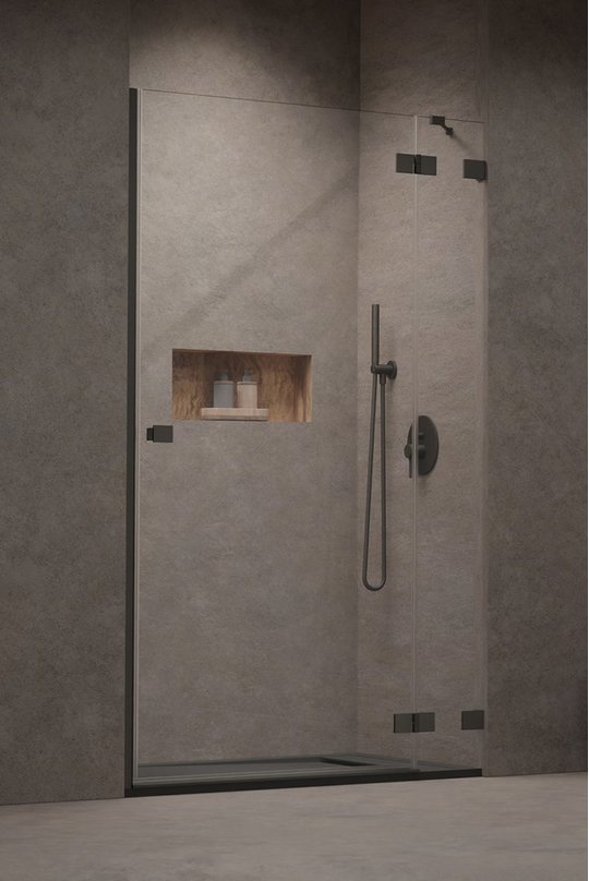 Душевая дверь Radaway Essenza Pro Brushed GunMetal DWJ 90 R (10099090-92-01R) двери Розпашні назовні тон стекла Прозоре 