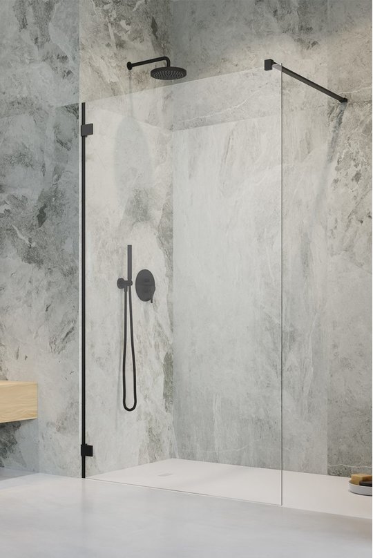 Душевая перегородка Radaway Essenza Pro Black Walk-in 55 см (10103055-54-01) walk-in Прозоре