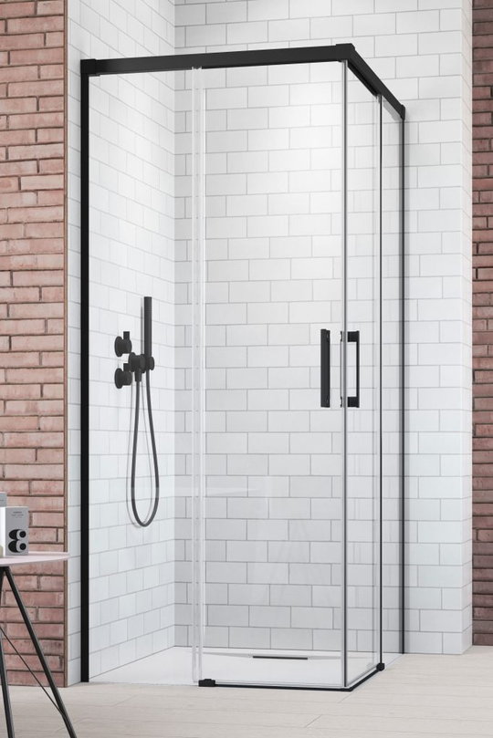 Душевая кабина Radaway Idea Black KDD 80Lx80R (387061-54-01L+387061-54-01R) Квадратні Прозоре