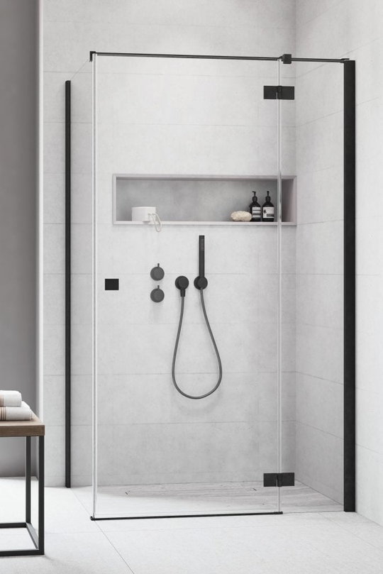 Душова кабіна Radaway Essenza New Black KDJ 120RX90 (385042-54-01R + 384050-54-01) Прямокутні Прозоре