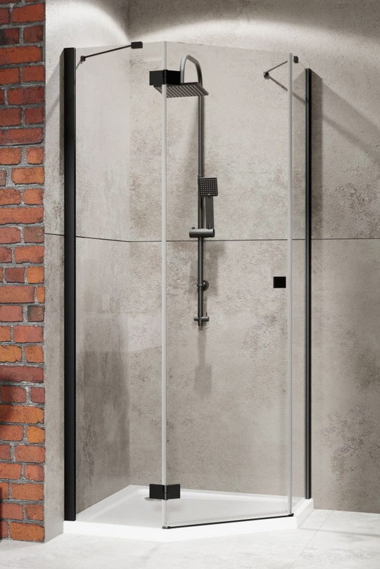 Душевая кабина Radaway Essenza New Black PTJ 100Lx100 (385010-54-01L+385051-54-01) Пятиугольные Прозрачное