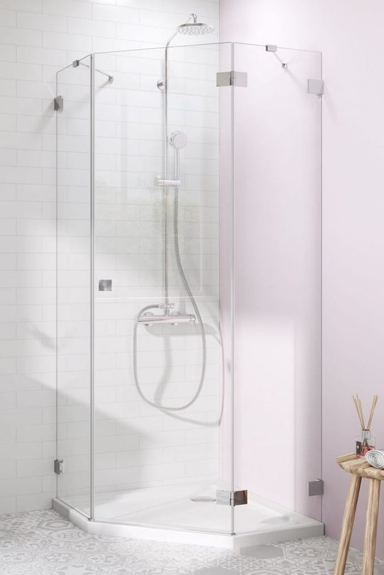 Душевая кабина Radaway Essenza Pro PTJ 100Rx80 (10100000-01-01R+10100800-01-01) Пятиугольные Прозрачное